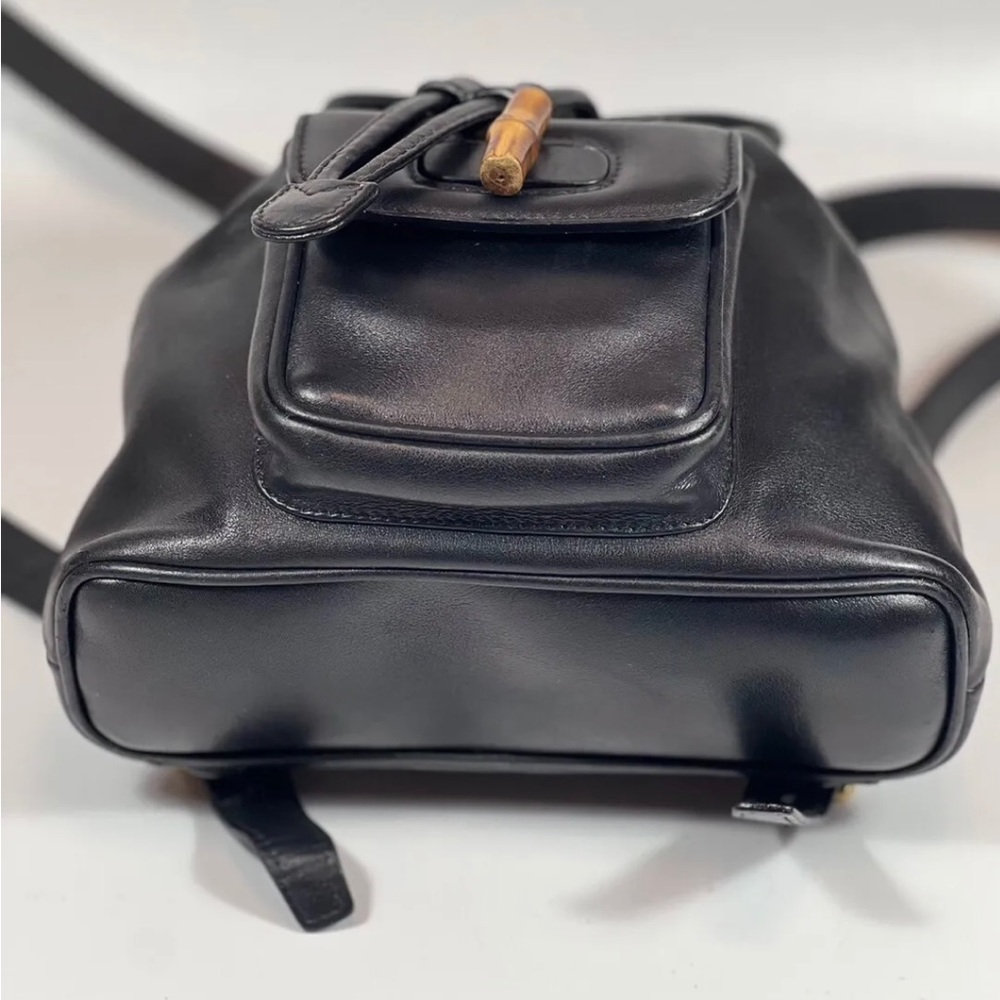 Gucci Bamboo Small Backpack Drawstring Bag Vintag… - image 8
